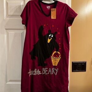 Ladies small/medium Lazy One bear sleep shirt
